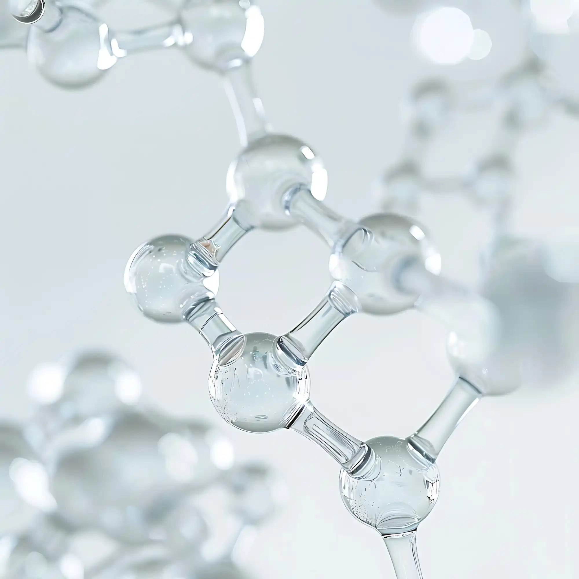 Transparent molecular structure.