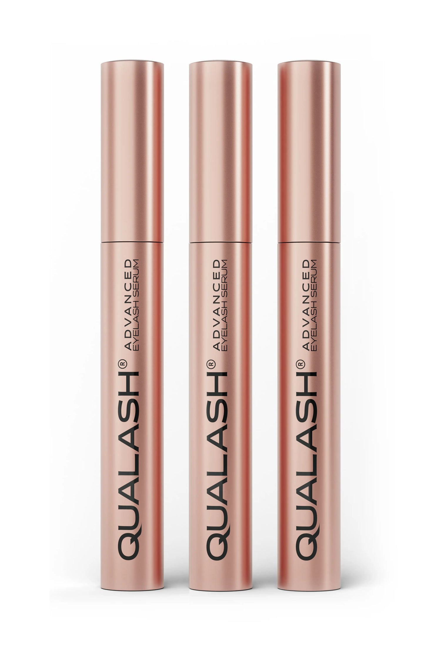 QUALASH Advanced Eyelash Serum TRIO SET – three 3.5 ml tubes with applicators for lash growth and thickening
